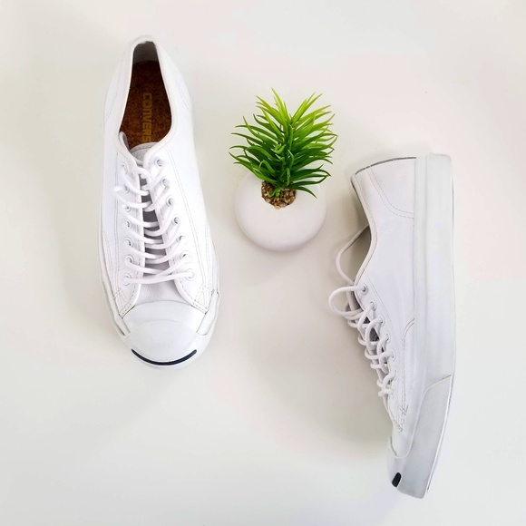 Converse Shoes - Converse Jack Purcell OX White Leather Low Sneaker
